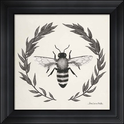 Framed Happy to Bee Home I Neutral Print