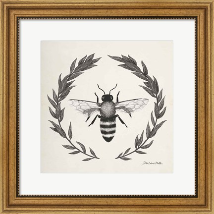 Framed Happy to Bee Home I Neutral Print