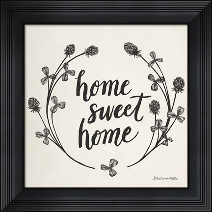 Framed Happy to Bee Home I Words Neutral Print