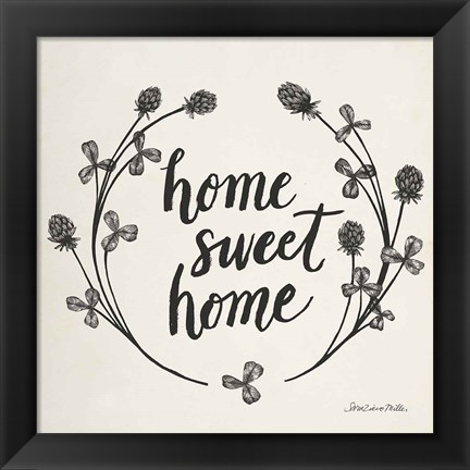 Framed Happy to Bee Home I Words Neutral Print