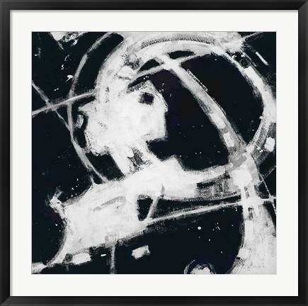 Framed Expression Abstract III BW Print