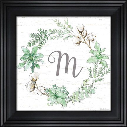 Framed Farmhouse Cotton X Sage Print