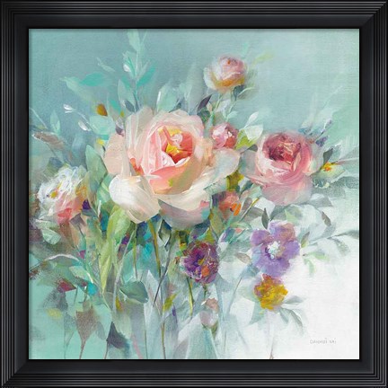 Framed Summer Garden Roses Print