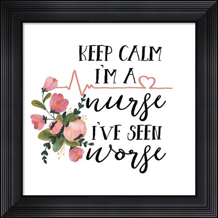 Framed Harriet Floral Nurse Inspiration II Print
