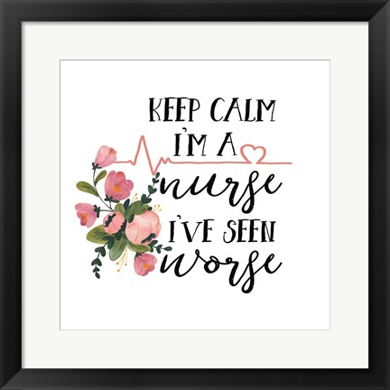 Framed Harriet Floral Nurse Inspiration II Print