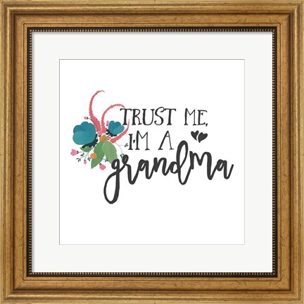 Framed Harriet Floral Grandma Inspiration I Print