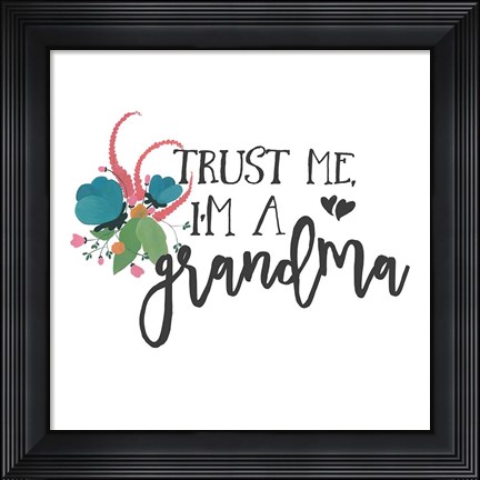 Framed Harriet Floral Grandma Inspiration I Print