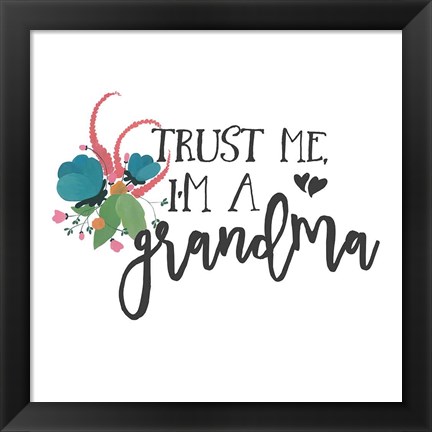 Framed Harriet Floral Grandma Inspiration I Print