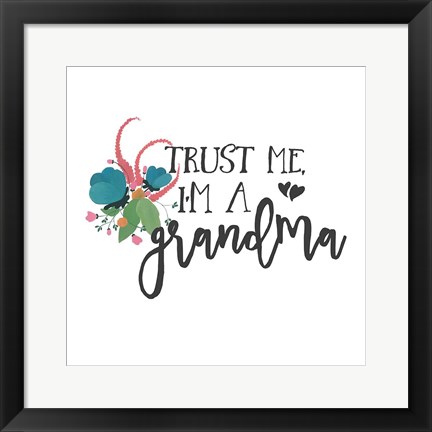 Framed Harriet Floral Grandma Inspiration I Print