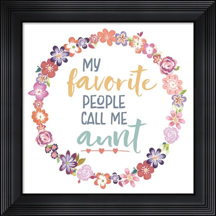 Framed Flourish Aunt Inspiration IV Print