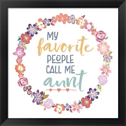 Framed Flourish Aunt Inspiration IV Print