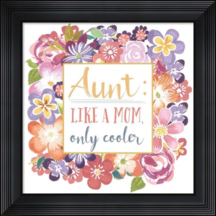 Framed Flourish Aunt Inspiration I Print