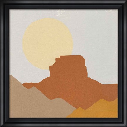 Framed Desert Sun III Print