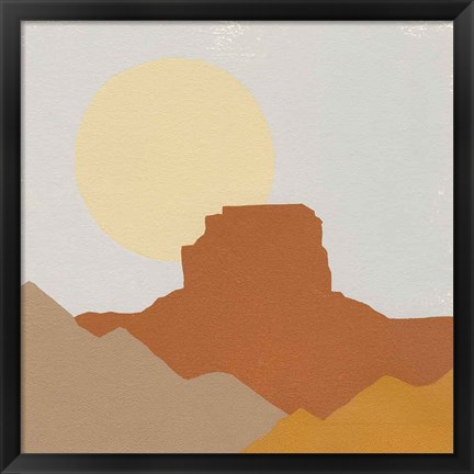 Framed Desert Sun III Print