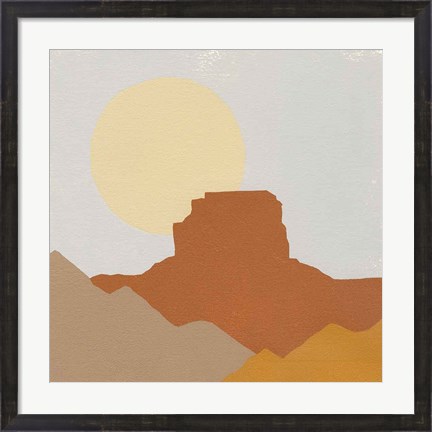 Framed Desert Sun III Print