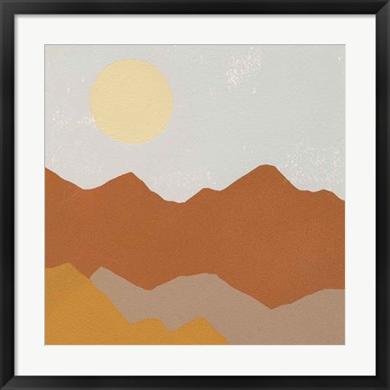 Framed Desert Sun II Print