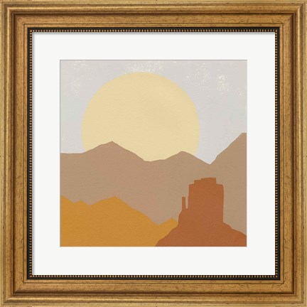 Framed Desert Sun I Print