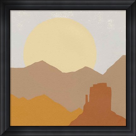 Framed Desert Sun I Print