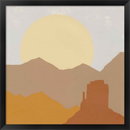 Framed Desert Sun I Print