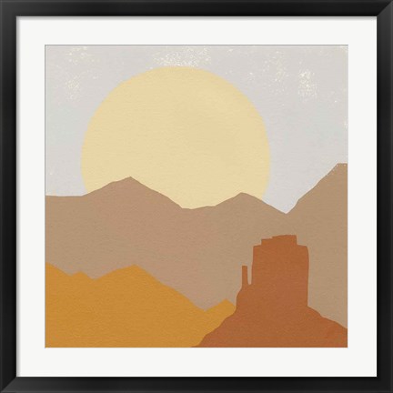 Framed Desert Sun I Print