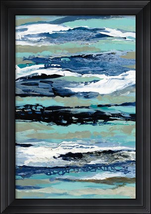 Framed Coastal Sea Foam I Print