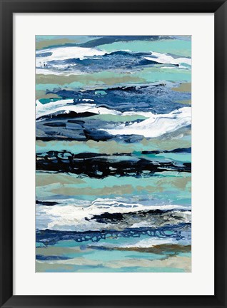 Framed Coastal Sea Foam I Print