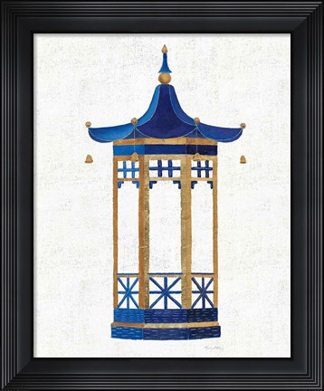Framed Flora Chinoiserie VII Textured Print