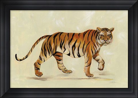 Framed Walking Tiger Print