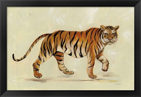 Framed Walking Tiger Print