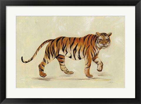 Framed Walking Tiger Print