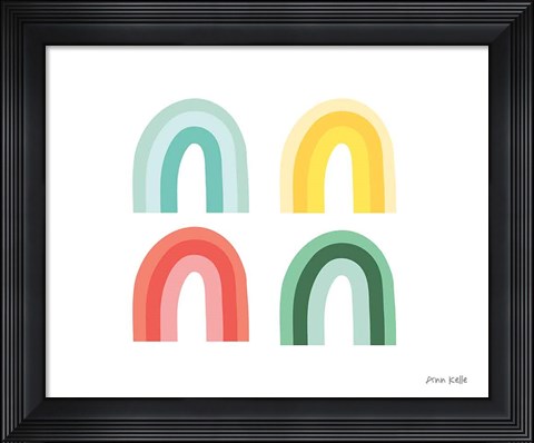 Framed Rainbow Colors II Print