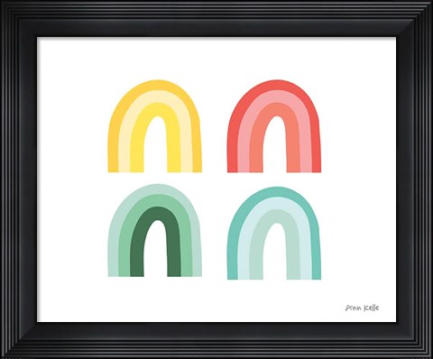 Framed Rainbow Colors I Print