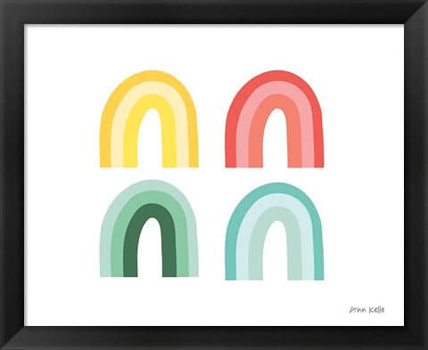 Framed Rainbow Colors I Print