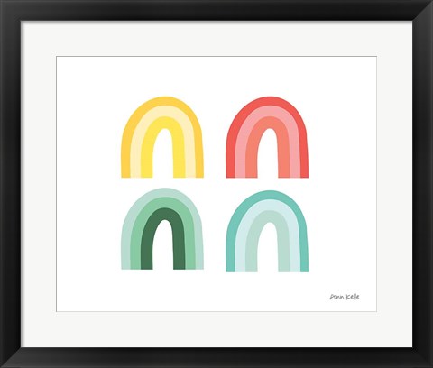 Framed Rainbow Colors I Print