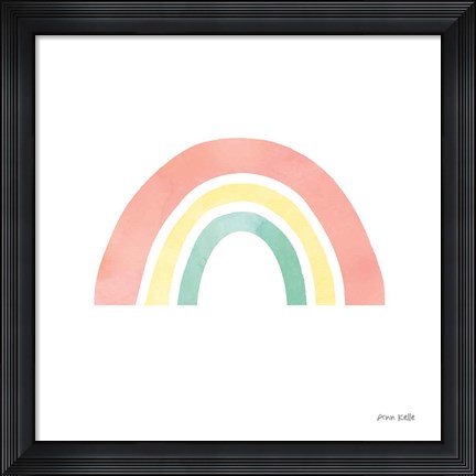 Framed Pastel Rainbow I Print