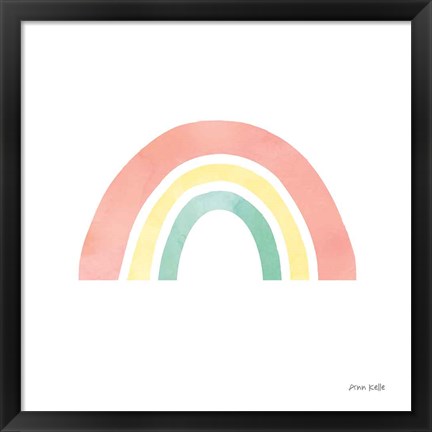 Framed Pastel Rainbow I Print