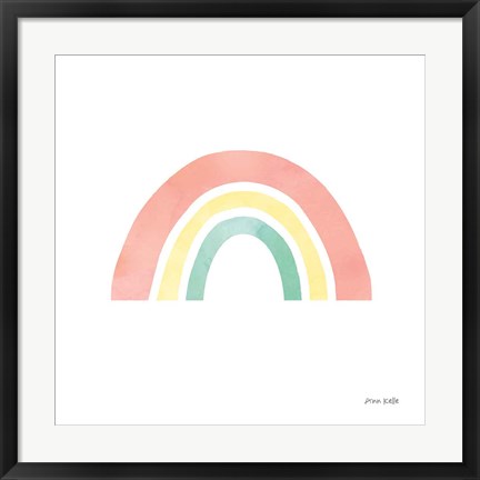 Framed Pastel Rainbow I Print