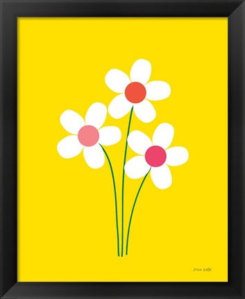 Framed Daisies II Print