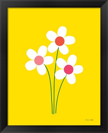 Framed Daisies II Print