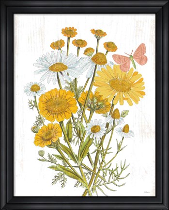 Framed White Barn Flowers X Print