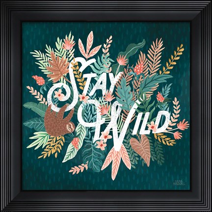 Framed Jungle Hangout V Print