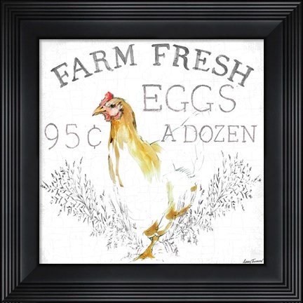 Framed Farm Fresh enamel Print