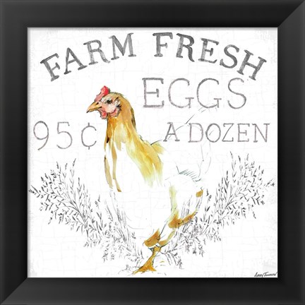 Framed Farm Fresh enamel Print