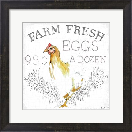 Framed Farm Fresh enamel Print