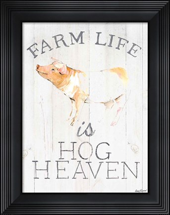 Framed Farm Life wood Print