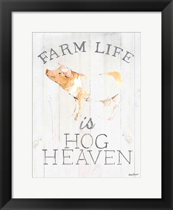 Framed Farm Life wood Print