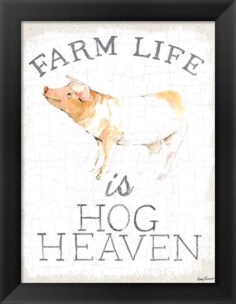 Framed Farm Life burlap Print