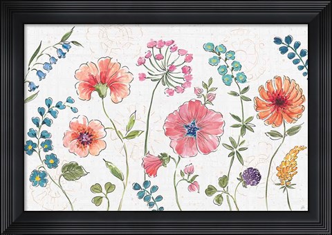 Framed Gypsy Meadow I Print