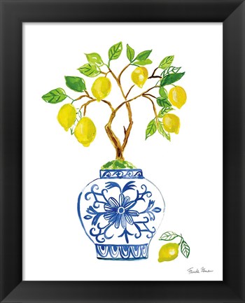 Framed Lemon Chinoiserie II Print