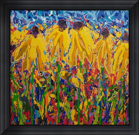 Framed Coneflower Chaos Print